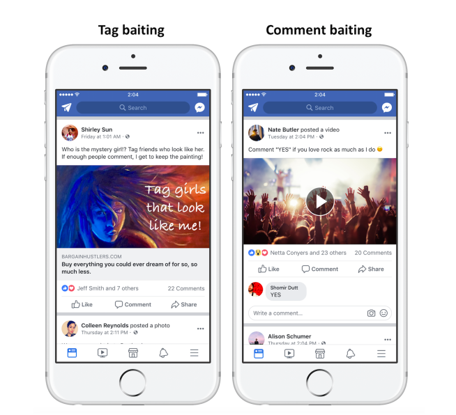 share baiting facebook condivisioni engagement bait - 2