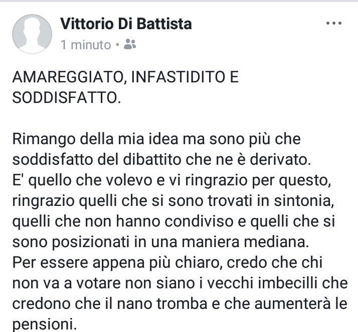 Vittorio Di Battista, il M5S e il tonno rimasto nella scatoletta article-post