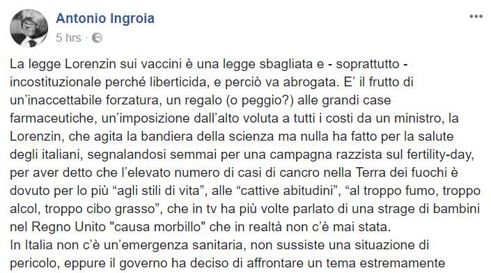 Antonio Ingroia contro il decreto vaccini article-post