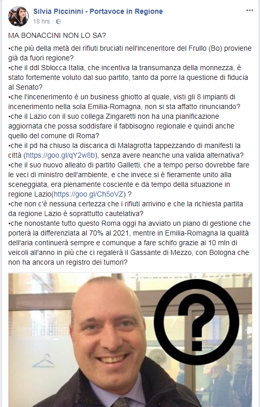 daniele diaco bonaccini rifiuti emilia romagna roma - 3