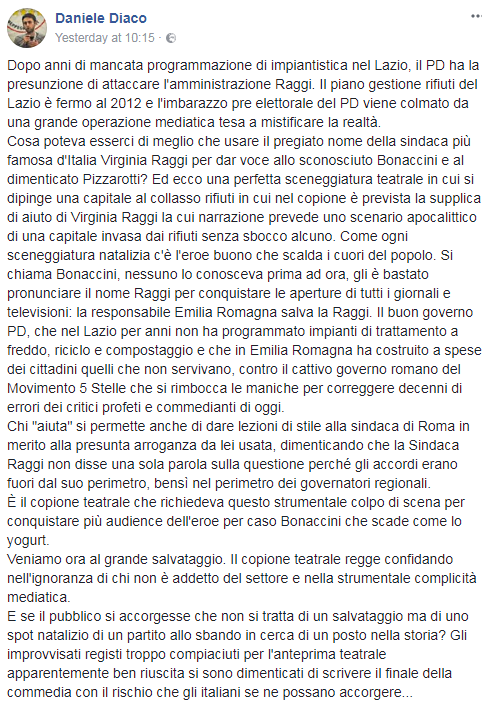daniele diaco bonaccini rifiuti emilia romagna roma - 5