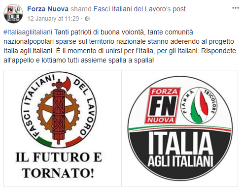 forza nuova fiamma tricolore italia agli italiani fasci italiani del lavoro - 1
