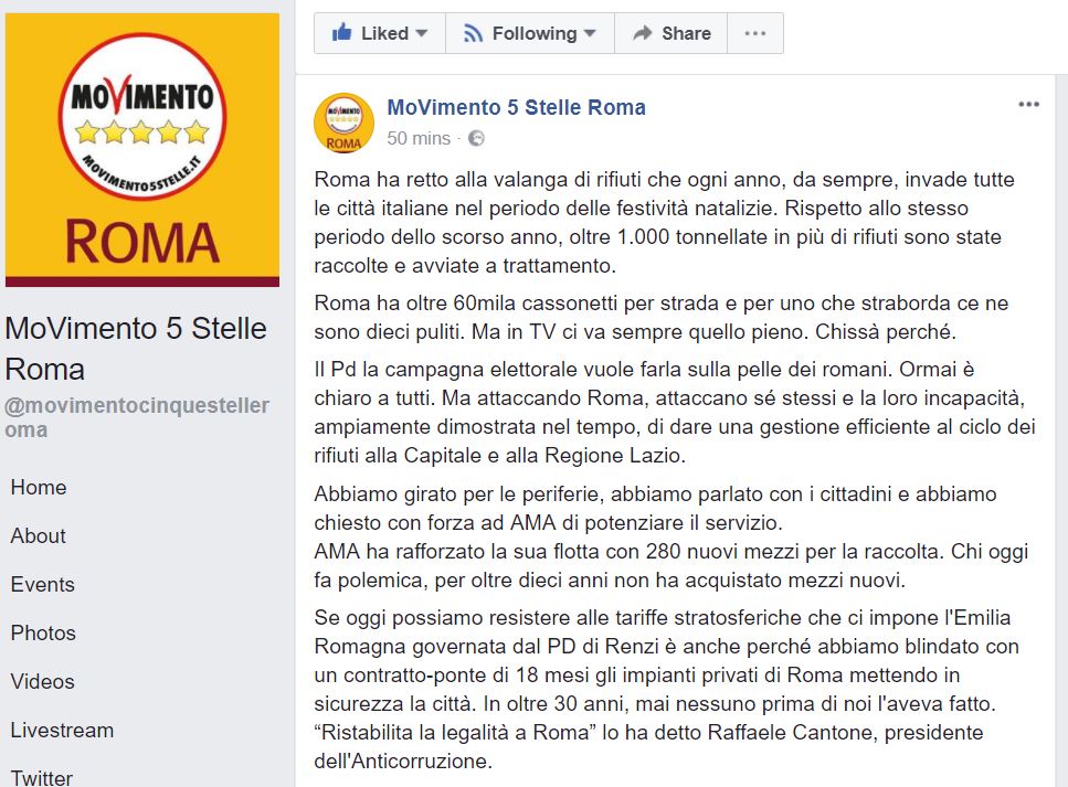 «Roma Ha Retto Alla Valanga Di Rifiuti»: L'autogoal Del M5S Sulla ...