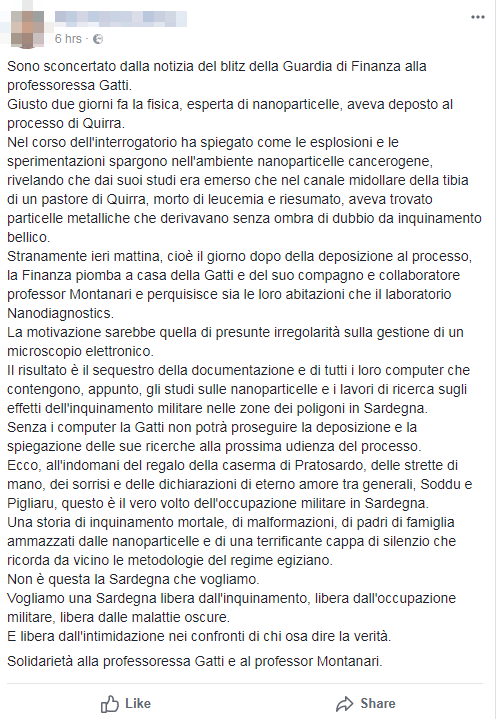 complotto perquisizione finanza gatti montanari nanodiagnostics - 1