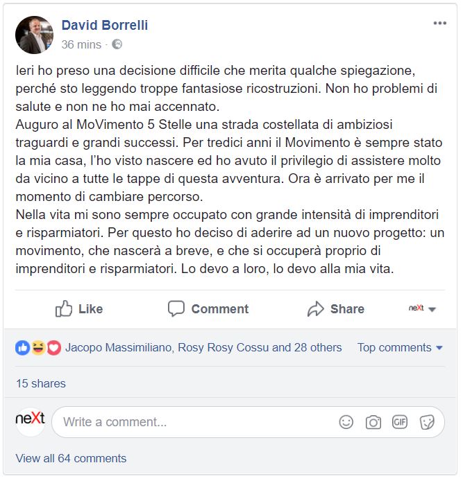 David Borrelli spiega perché ha lasciato il M5S article-post