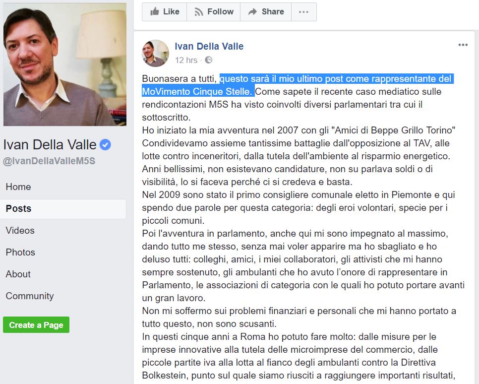 ivan della valle m5s