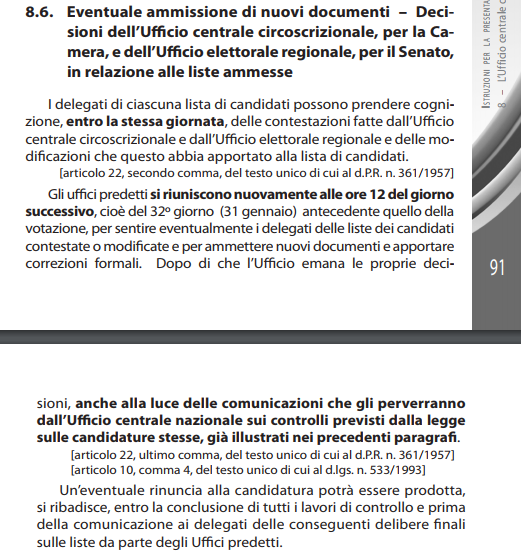 rinuncia candidatura parlamentari candidati supplenti - 2