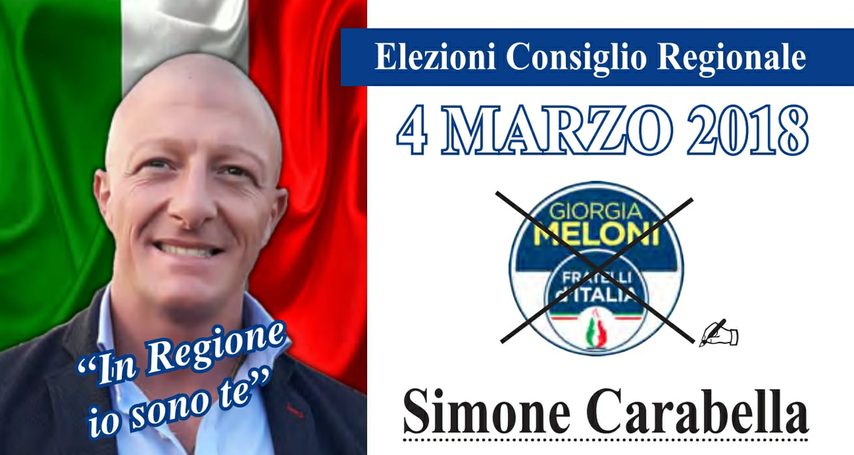 Simone Carabella: dai no-vax a Fratelli d’Italia (passando per la “rivoluzione” di Pappalardo) article-post