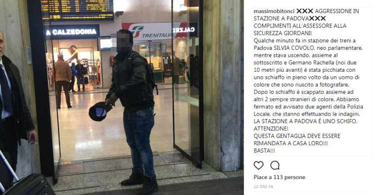 bitonci covolo aggressione padova stazione - 1