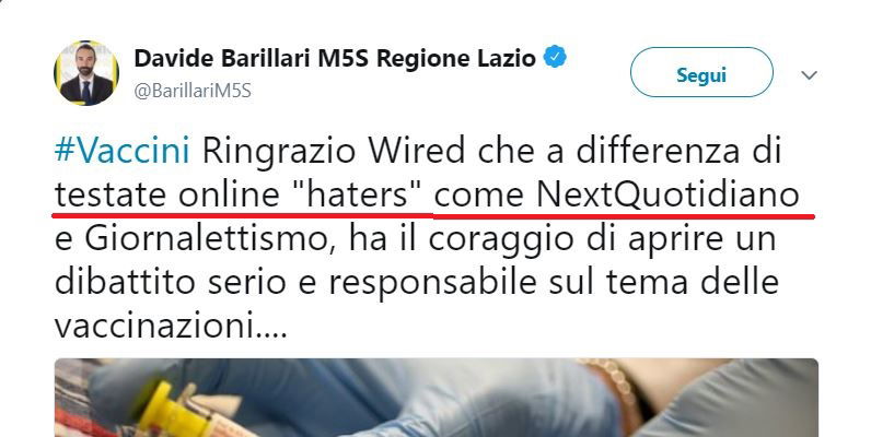 Smettiamola di maltrattare il povero Davide Barillari! article-post