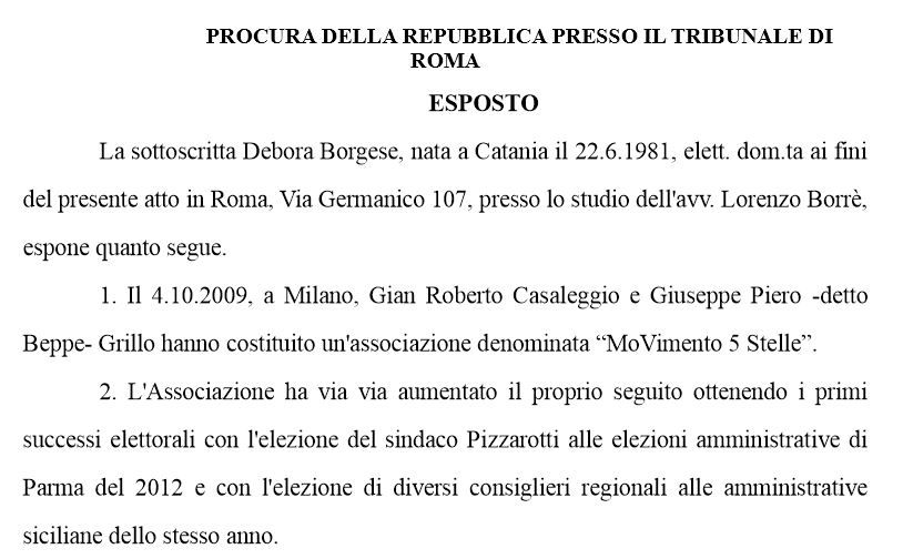 L’esposto sulla Rimborsopoli M5S article-post