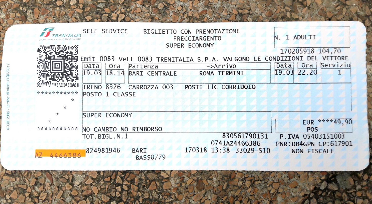 francesca anna ruggiero m5s biglietto treno - 1