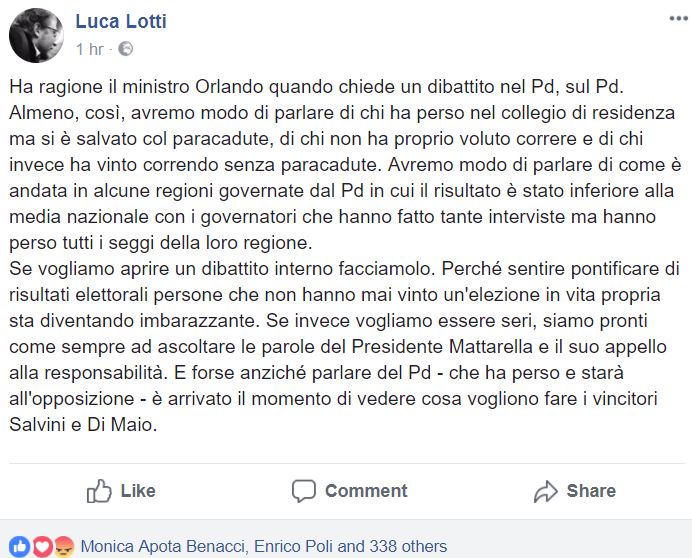I messaggi in codice di Luca Lotti article-post