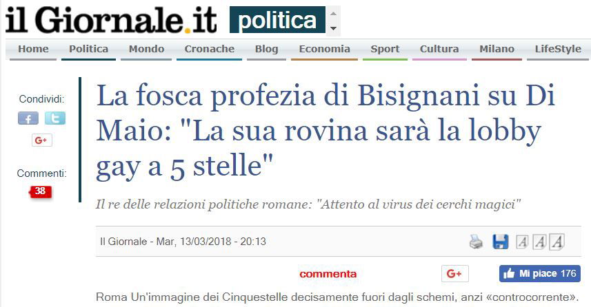 Marco Travaglio e Berlusconi dietro le accuse di lobby gay a Di Maio article-post