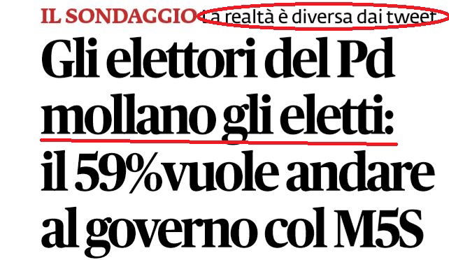 m5s pd sondaggio elettori