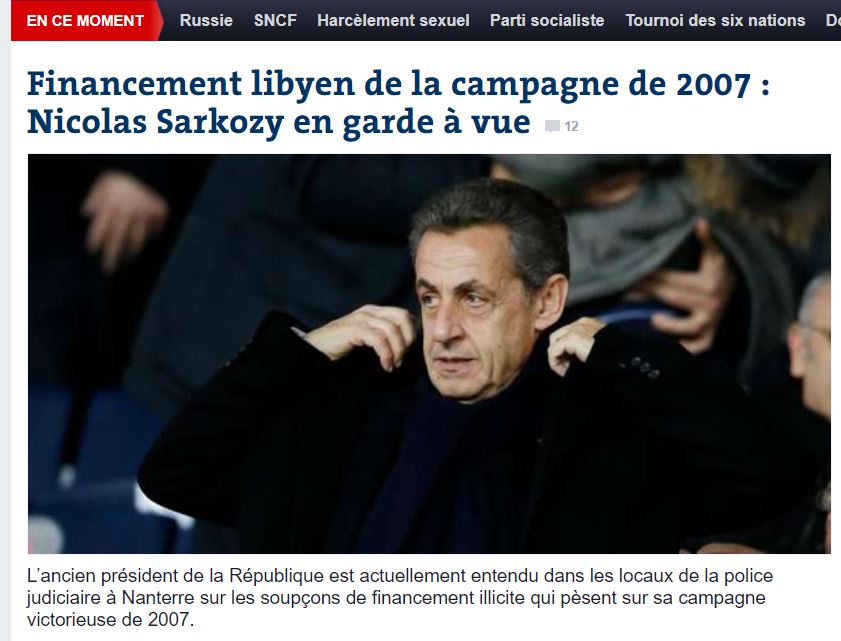 Nicolas Sarkozy arrestato article-post
