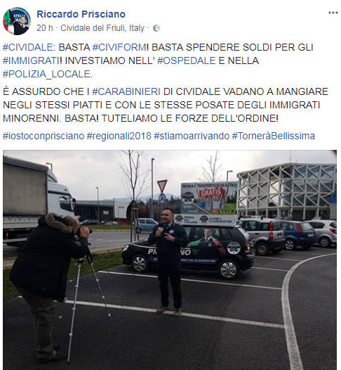 riccardo prisciano carabinieri piatti bicchieri immigrati - 1