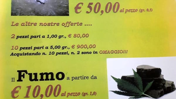 Il volantino con le offerte speciali per la droga a Padova era una bufala article-post