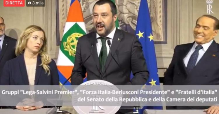 berlusconi salvini meloni centrodestra m5s