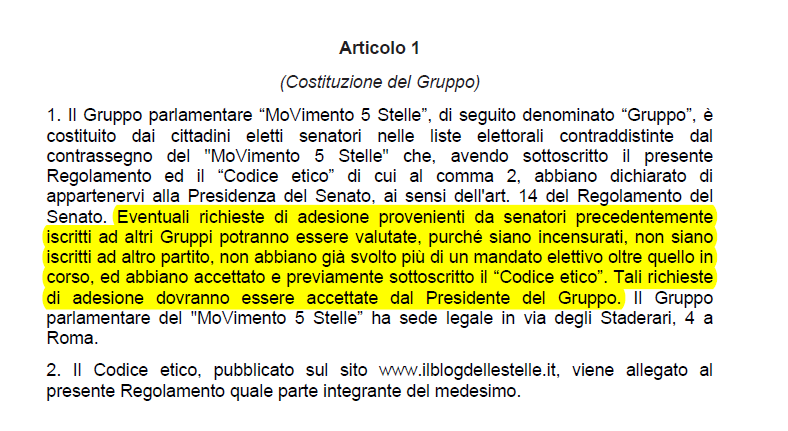 luigi di maio parlamentari forza italia m5s gruppo statuto - 1
