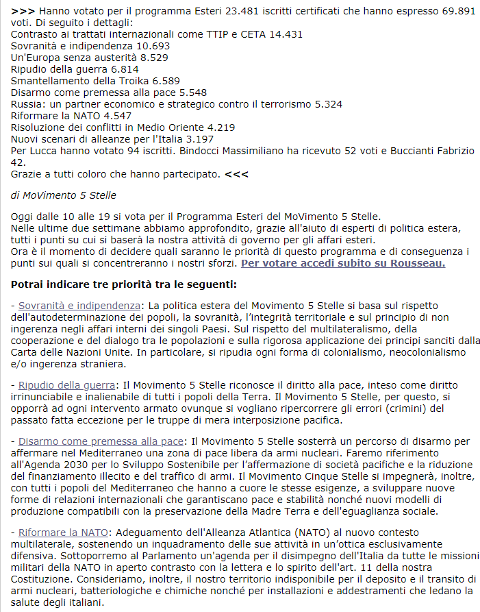 programma m5s cambiato voto blog rousseau - 1