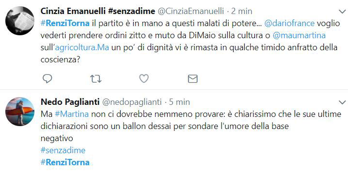 #renzitorna: l’hashtag dei renziani per fermare il governo PD-M5S article-post