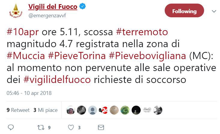 Terremoto a Muccia nel maceratese article-post