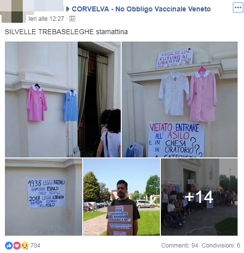 free-vax protesta chiese esclusione materne - 1