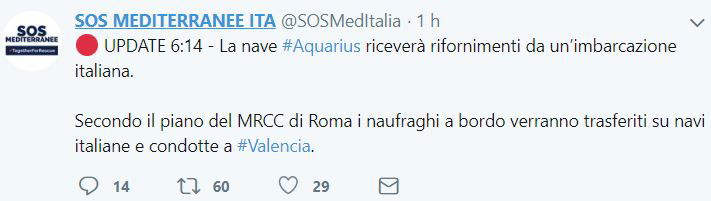 aquarius spagna navi italiane