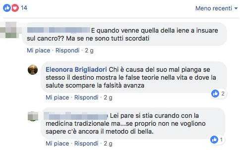 eleonora brigliadori insulti toffa cancro chemio pechino express - 3