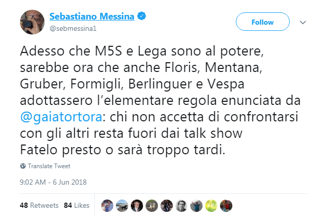 gaia tortora omnibus talk interviste lega m5s - 4