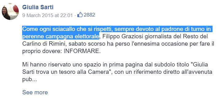 giulia sarti condannata diffamazione 2
