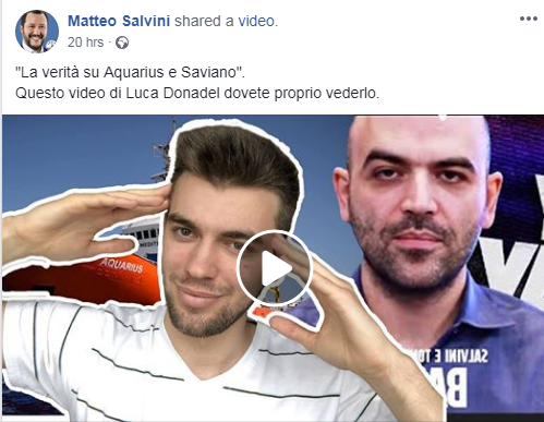 Cosa succede quando Matteo Salvini si affida ad un video per spiegare “la verità su Aquarius” article-post
