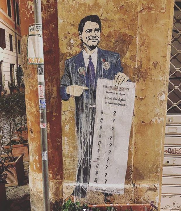 tvboy street art giuseppe conte