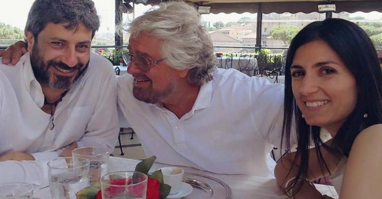 beppe grillo virginia raggi roberto fico