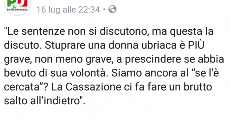 cassazione stupro aggravante vittima ubriaca - 7
