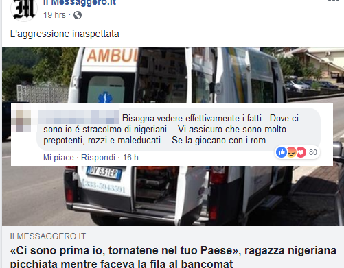 episodi razzismo immigrati 2018 - 9