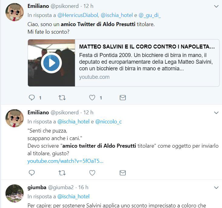 hotel ischia sconto salvini