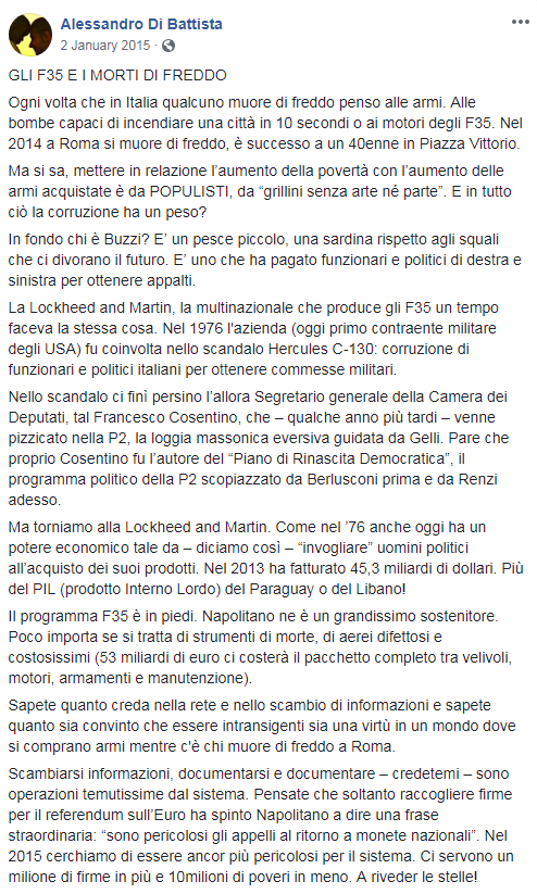 m5s f35 trenta di battista - 1