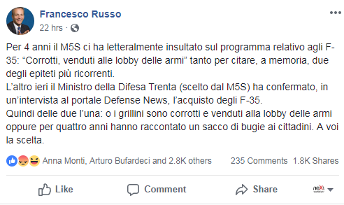 m5s f35 trenta di battista - 3