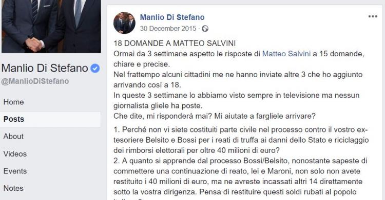 manlio di stefano 18 domande salvini