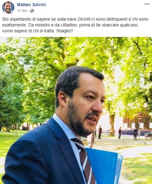 matteo salvini diciotti migranti -2