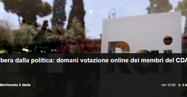 movimento 5 stelle presidenza rai voto rousseau mazzola servizietti - 2