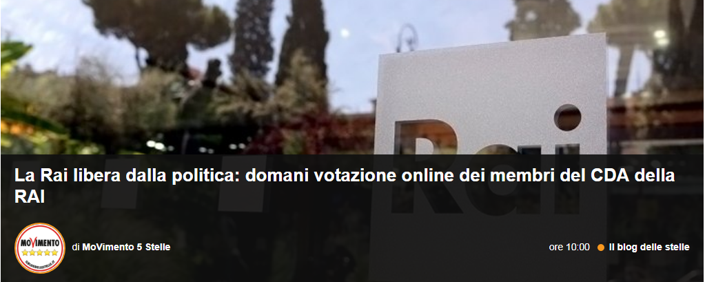 Come il M5S ti libera la Rai dalla politica (per finta) article-post