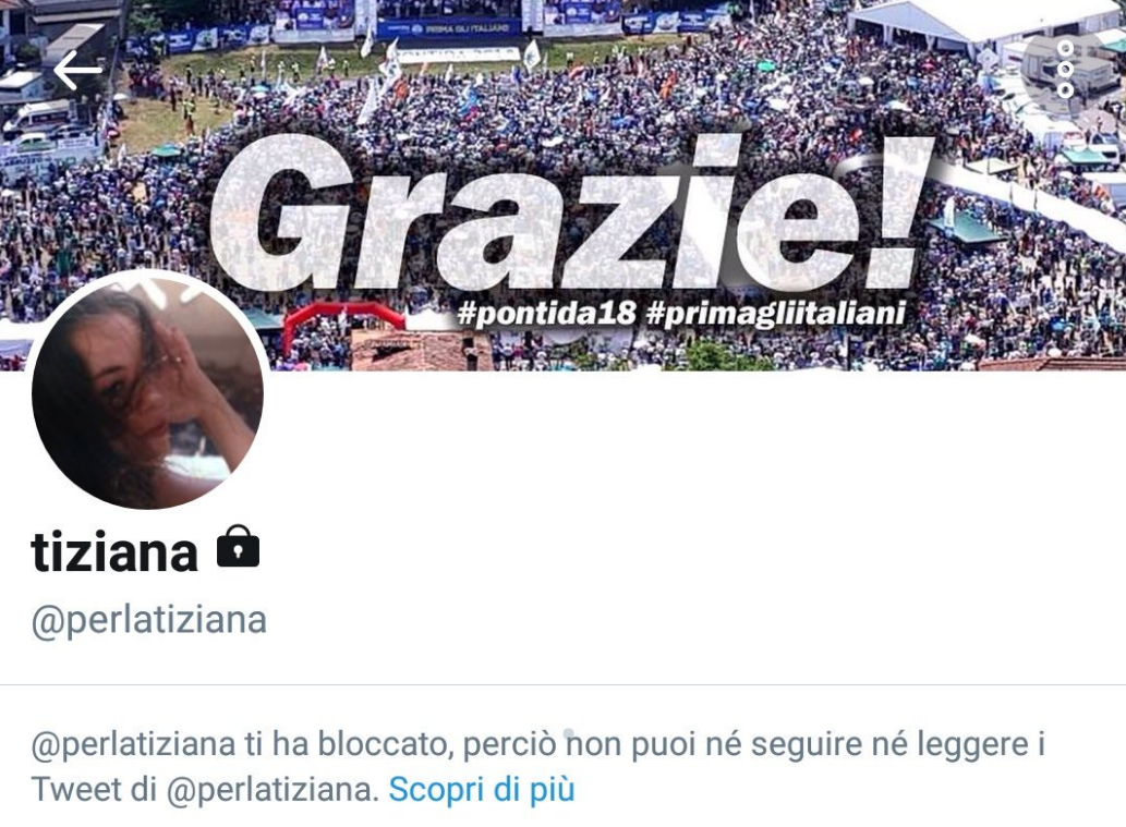 Chi è Perla Tiziana e perché ha bloccato tutti su Twitter article-post