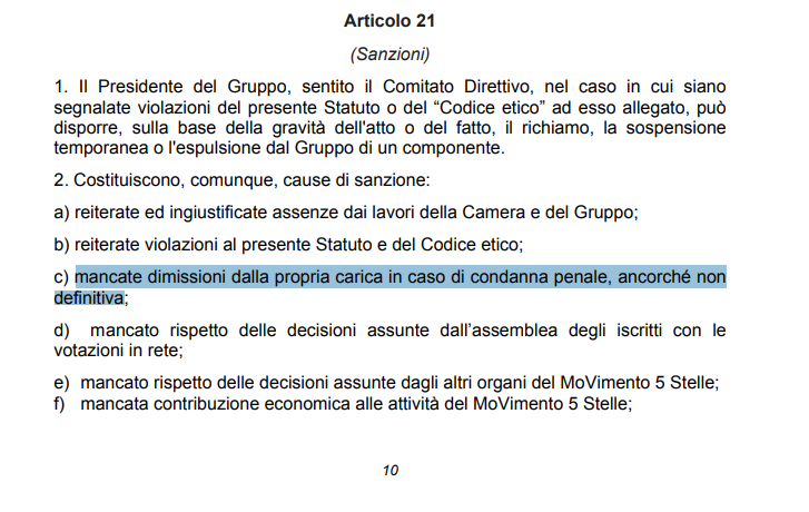 sarti lannutti d'ippolito m5s regole statuto espulsione - 1