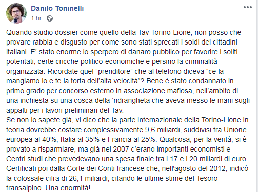 toninelli renzi tav - 1