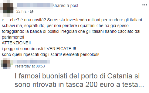 angelo fazio fake news diciotti manifestanti pagati - 5b