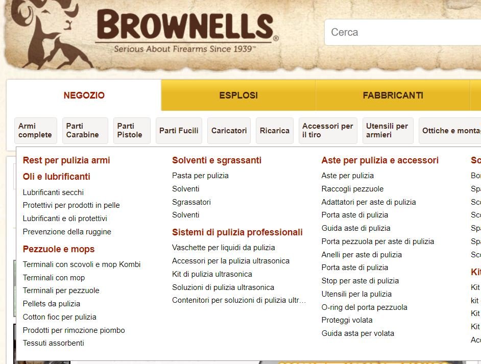 brownells lega armi online italia