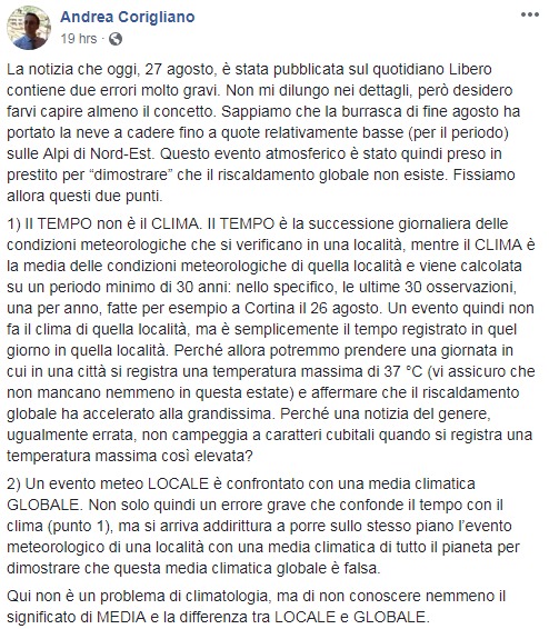 bufale agosto global warming libero - 2
